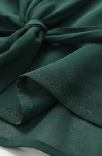 Robe De Soirée Modeste Ceinturée 5702-01 Vert émeraude 5702-01