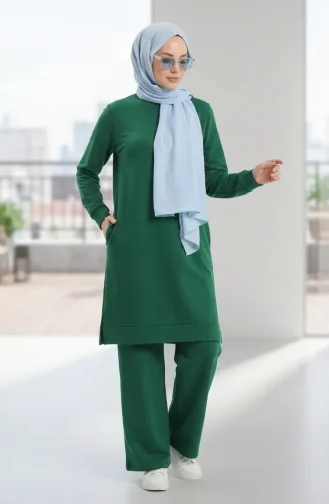 Trainingspak Met Splitdetails 3083-22 Smaragdgroen 3083-22