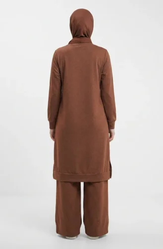 Trainingsanzug-Set Mit Schlitzdetail 3083-24 Braun 3083-24