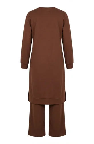 Trainingsanzug-Set Mit Schlitzdetail 3083-24 Braun 3083-24