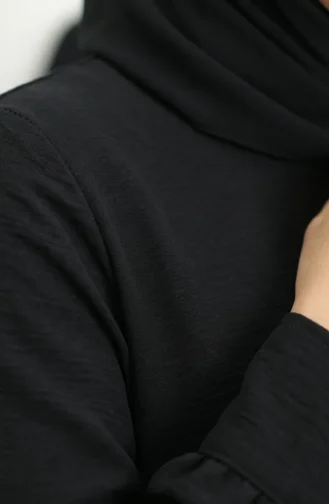 Aerobin Kumaş Tunik Pantolon İkili Takım 4144-04 Siyah