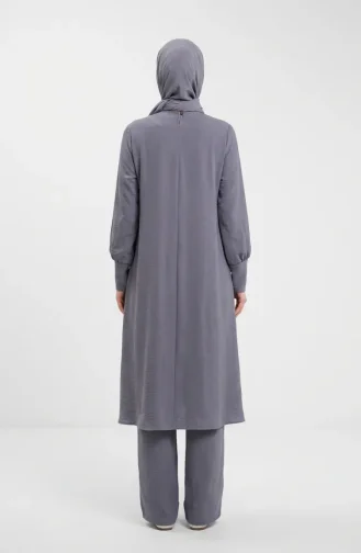 Aerobin Stoff-Tunika Und Hose Zweiteiliges Set 4144-07 Grau 4144-07
