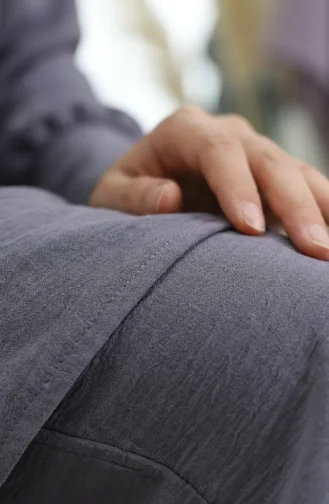 Aerobin Stoff-Tunika Und Hose Zweiteiliges Set 4144-07 Grau 4144-07