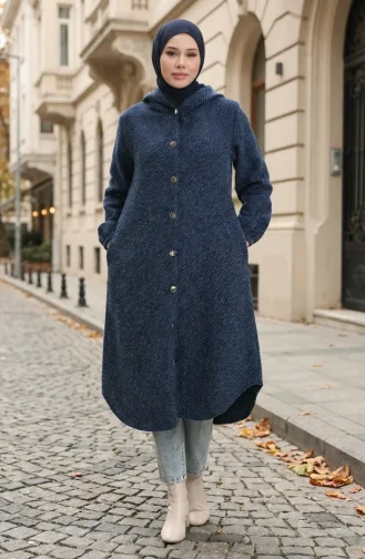 Manteau En Cachemire à Capuche Et Boutons 0201-06 Saks 0201-06