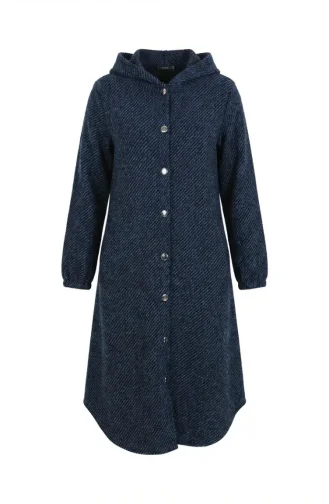 Manteau En Cachemire à Capuche Et Boutons 0201-06 Saks 0201-06