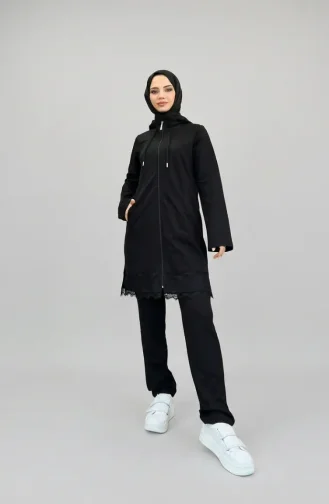 Zweiteiliges Set Mit Spitzendetails 71158-01 Schwarz 71158-01