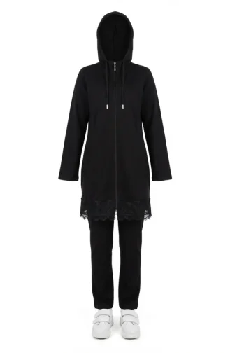 Zweiteiliges Set Mit Spitzendetails 71158-01 Schwarz 71158-01