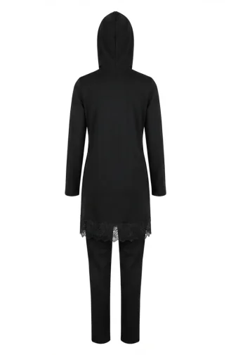 Zweiteiliges Set Mit Spitzendetails 71158-01 Schwarz 71158-01