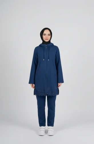 Zweiteiliges Set Mit Spitzendetails 71158-02 Indigo 71158-02