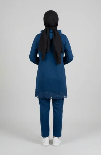 Zweiteiliges Set Mit Spitzendetails 71158-02 Indigo 71158-02