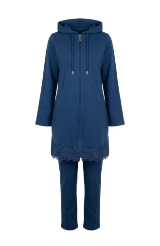 Zweiteiliges Set Mit Spitzendetails 71158-02 Indigo 71158-02