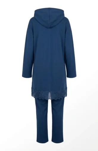 Zweiteiliges Set Mit Spitzendetails 71158-02 Indigo 71158-02