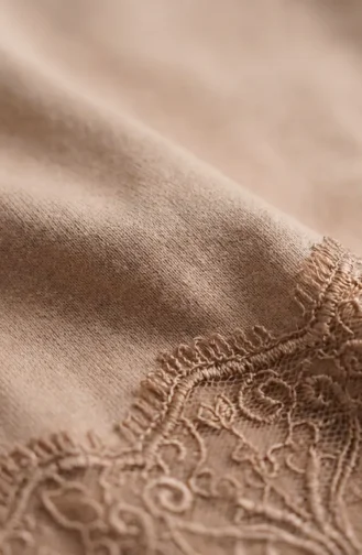 Zweiteiliges Set Mit Spitzendetails 71158-03 Beige 71158-03