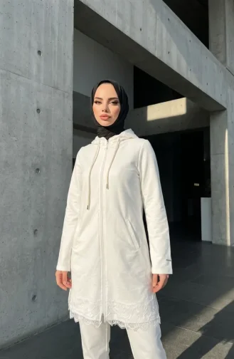 Zweiteiliges Set Mit Spitzendetails 71158-04 Creme 71158-04