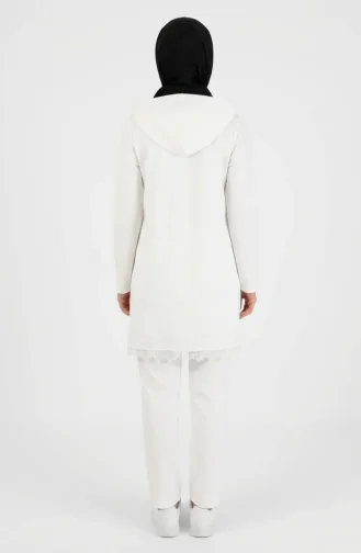 Zweiteiliges Set Mit Spitzendetails 71158-04 Creme 71158-04