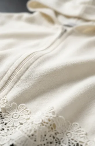 Zweiteiliges Set Mit Spitzendetails 71158-04 Creme 71158-04