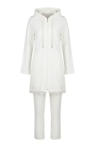 Zweiteiliges Set Mit Spitzendetails 71158-04 Creme 71158-04