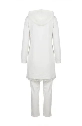 Zweiteiliges Set Mit Spitzendetails 71158-04 Creme 71158-04