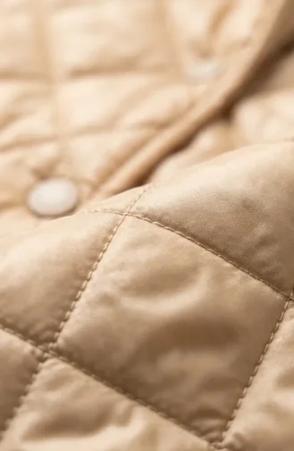 Gewatteerd Vest Met Drukknopen 71150-01 Beige 71150-01