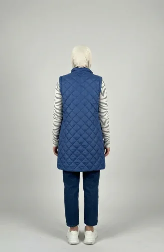 Gewatteerd Vest Met Drukknopen 71150-02 Indigo 71150-02