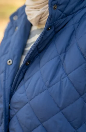 Gewatteerd Vest Met Drukknopen 71150-02 Indigo 71150-02