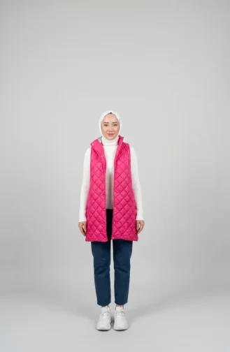 Steppweste Mit Druckknöpfen 71150-04 Fuchsia 71150-04