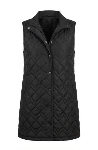 Gewatteerd Vest Met Drukknopen 71150-06 Zwart 71150-06