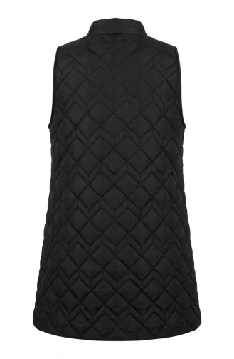 Gewatteerd Vest Met Drukknopen 71150-06 Zwart 71150-06