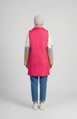 Kapitone Yelek 71152-01 Fuşya