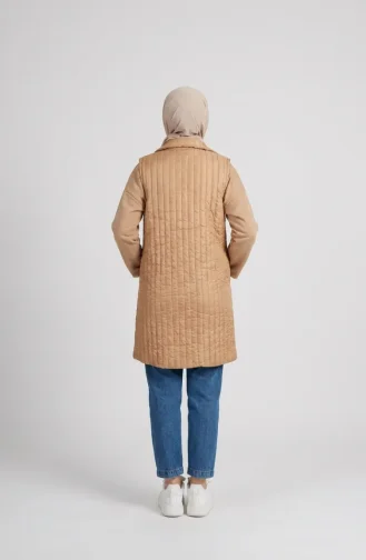 Kapitone Yelek 71152-03 Bej