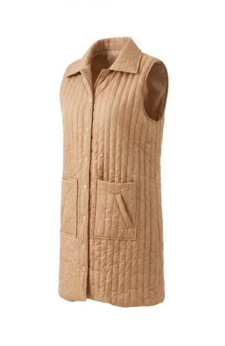 Kapitone Yelek 71152-03 Bej