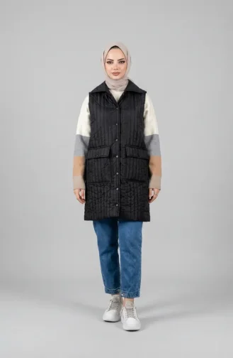 Kapitone Yelek 71152-06 Siyah