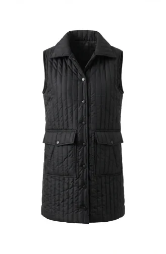 Kapitone Yelek 71152-06 Siyah