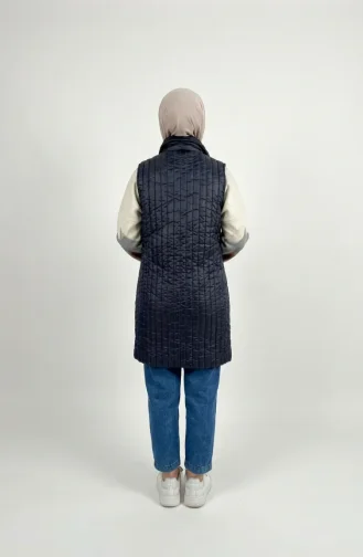 Kapitone Yelek 71152-07 Lacivert