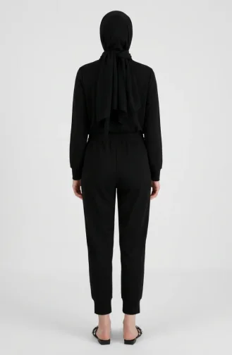 Pantalon à Taille élastique 71125-09 Noir 71125-09