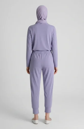 Pantalon à Taille élastique 71125-01 Lilas 71125-01
