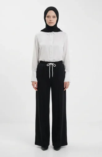 Pantalon à Taille élastique 71126-08 Noir 71126-08