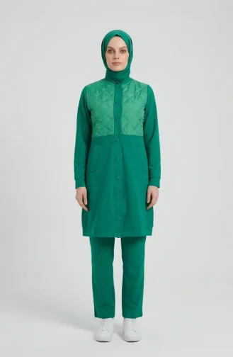 Quilted Two-Piece Set 71000-01 Green 71000-01