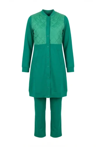 Quilted Two-Piece Set 71000-01 Green 71000-01
