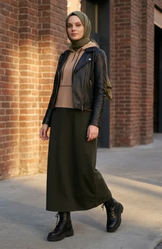 Hooded Dress With Kangaroo Pocket 71042-03 Khaki 71042-03