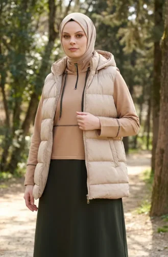 Hooded Dress With Kangaroo Pocket 71042-03 Khaki 71042-03