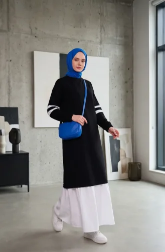 Garnili Sportliches Hijab-Kleid 71079-05 Schwarz 71079-05