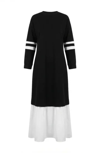 Garnili Sportliches Hijab-Kleid 71079-05 Schwarz 71079-05