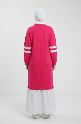 Garnili Sporty Hijab Dress 71079-06 Fuchsia 71079-06