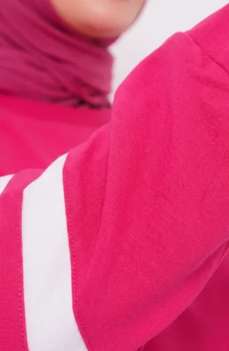 Garnili Sporty Hijab Dress 71079-06 Fuchsia 71079-06