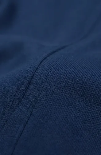 Zippered Embellished Abaya 71181-02 Indigo 71181-02