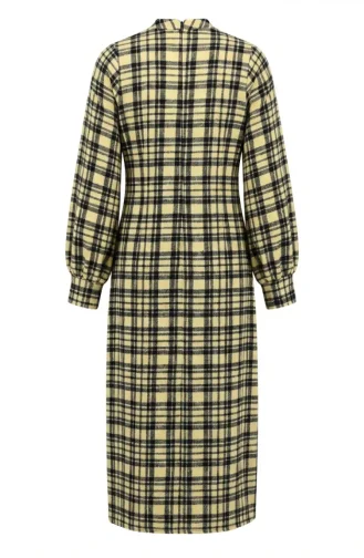 بدلة شتوية بنقشة مربعات على طراز الحطاب، لون أصفر، رقم الموديل 2507-02 2507-02