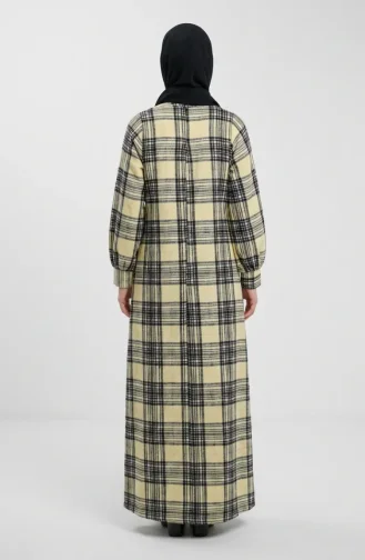 Plaid Patterned Lumberjack Winter Suit 2508-01 Yellow 2508-01