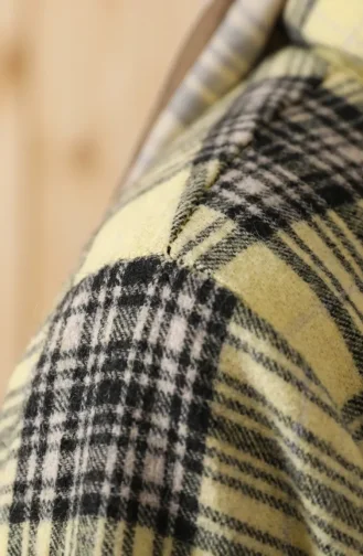 Plaid Patterned Lumberjack Winter Suit 2508-01 Yellow 2508-01