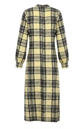 Plaid Patterned Lumberjack Winter Suit 2508-01 Yellow 2508-01